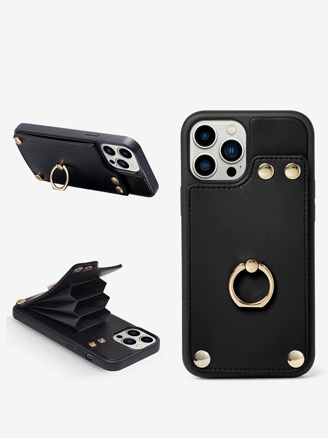 StandEase- Ring Holder Phone Case-black