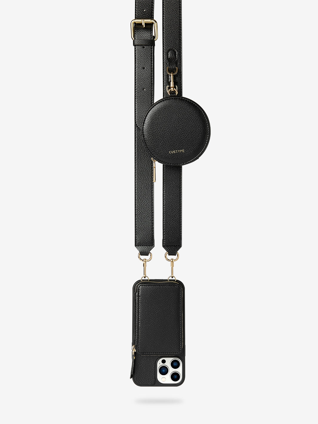 Custype crossbody iPhone case with Round bag black-01