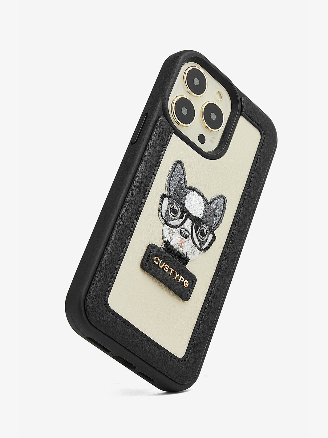 cute puppy phone case in black 13pro