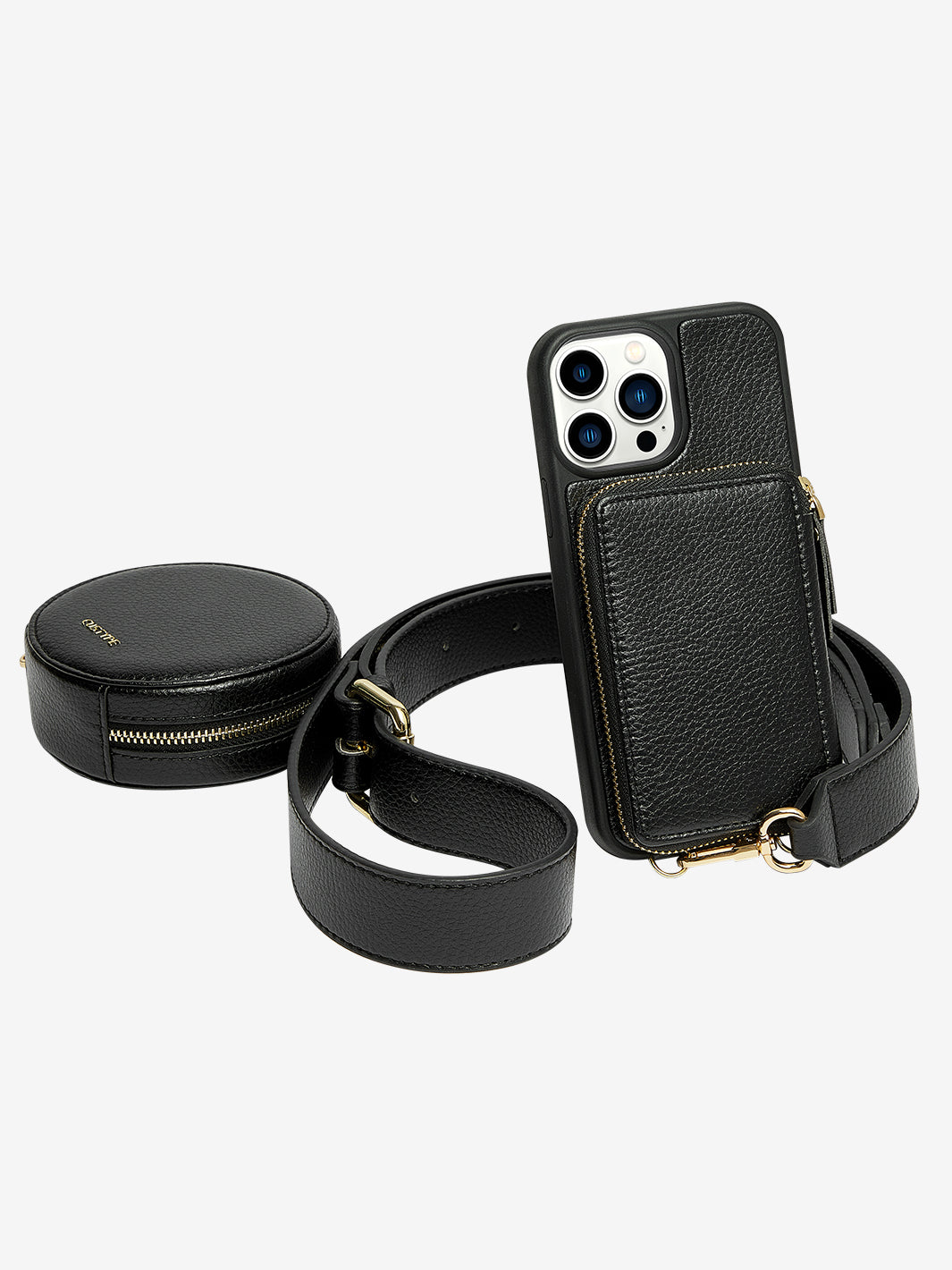 Custype crossbody iPhone case with Round bag black-06