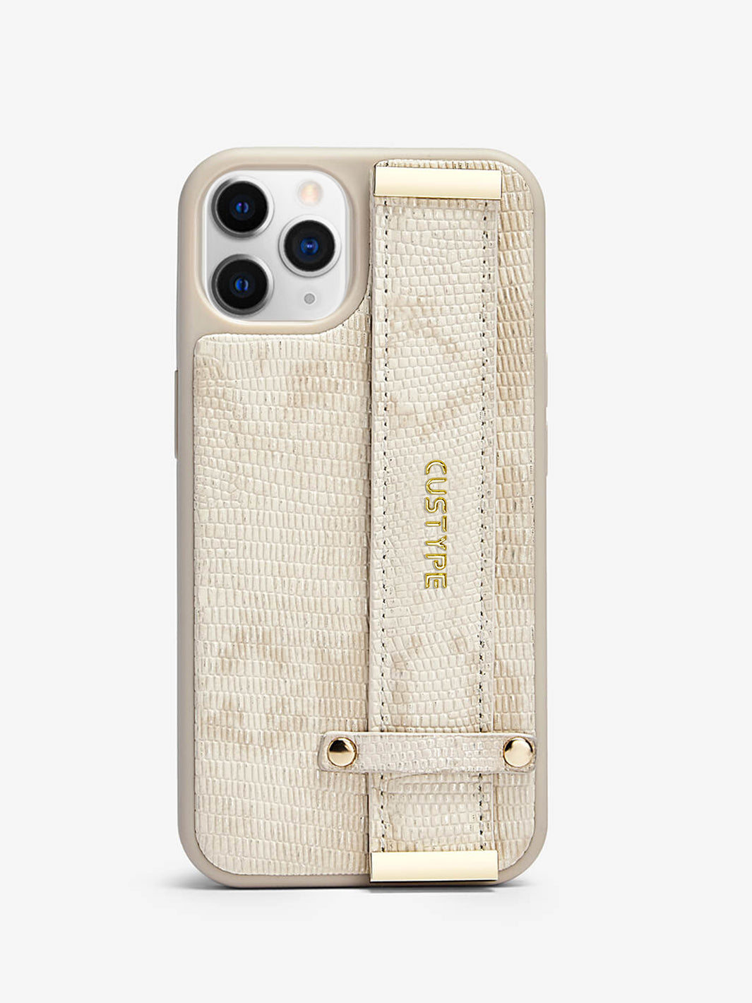 StandEase- Lizard MagSafe Phone Case-beige