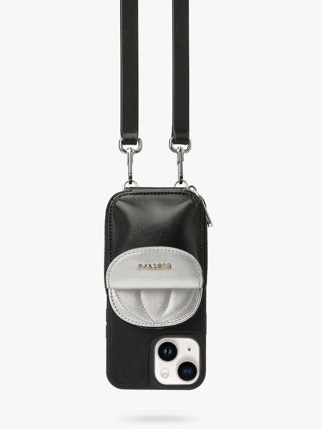 Unique Baseball Cap Phone Case iPhone Crossbody Cover Case Wallet Pouch black