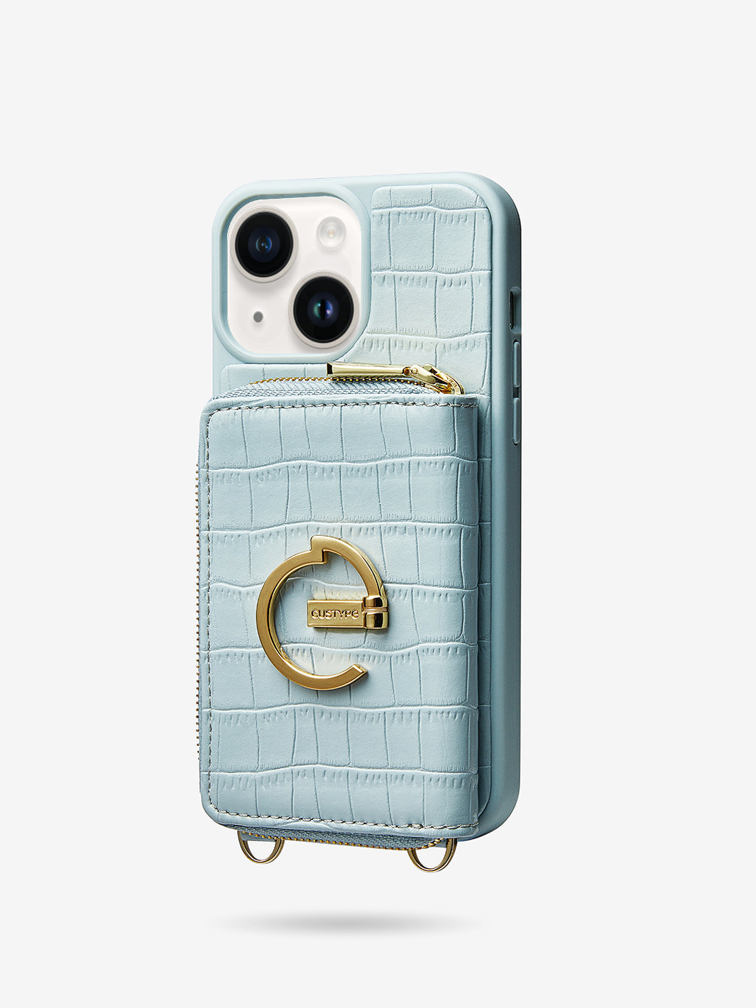 ZipPouch- E-stand Wallet Phone Case-blue
