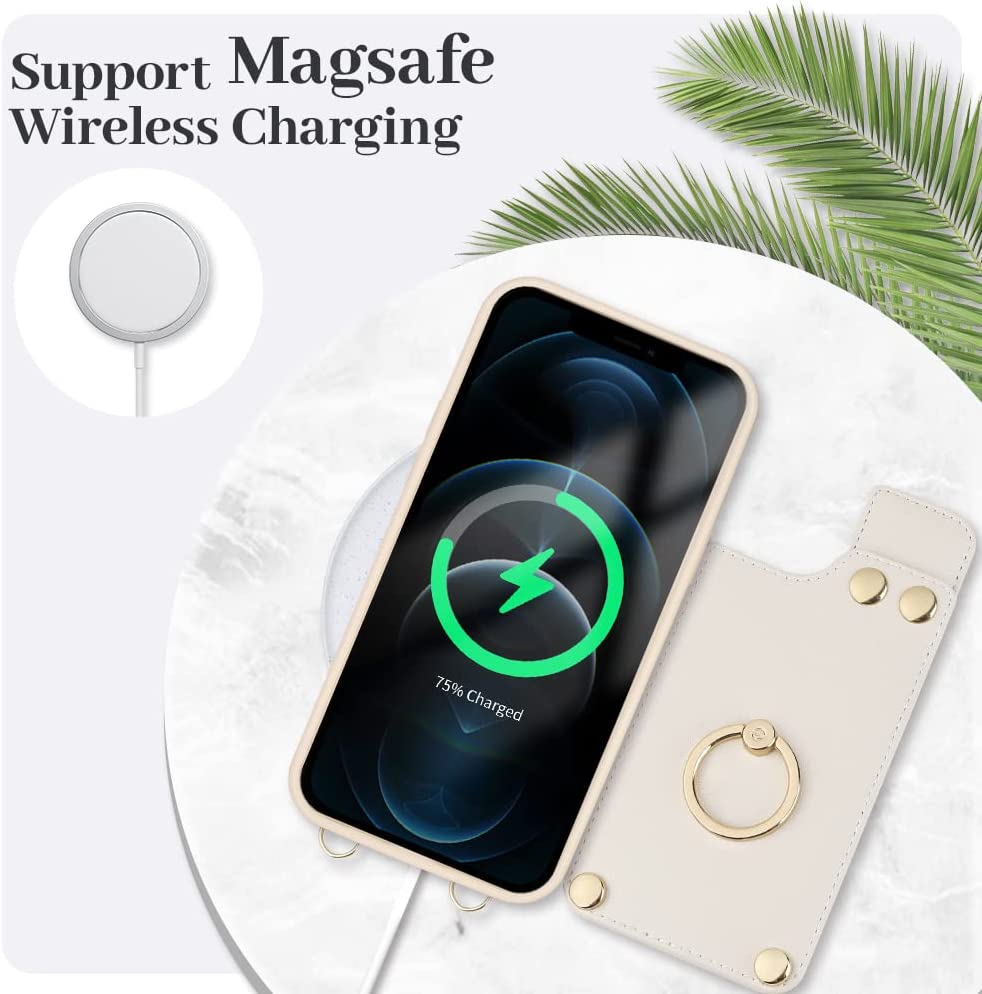 iPhone wireless charging case for iPhone 14 pro max beige