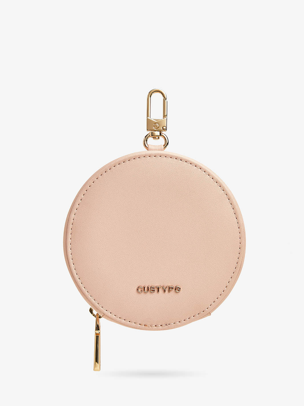 Smooth Round Pouch-pink