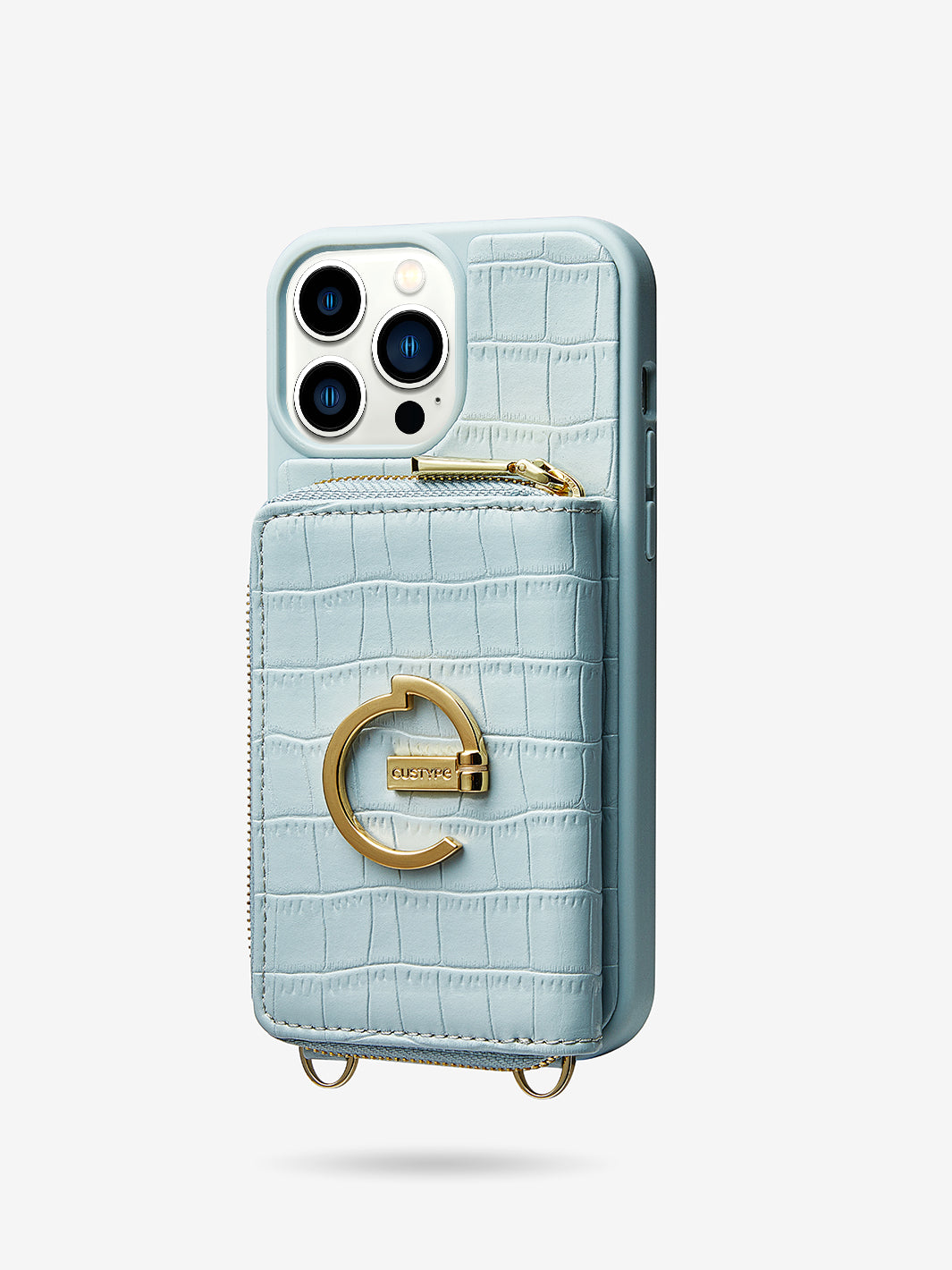 ZipPouch- E-stand Wallet Phone Case-blue